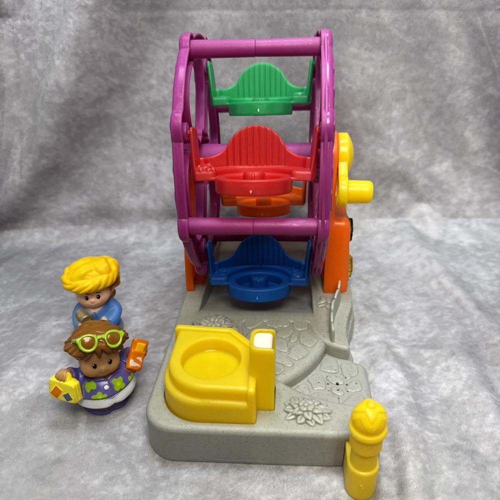 Fisher Price Little People Carnival Musical Ferris Wheel 2003 Lights Sound Work - Picture 5 of 17